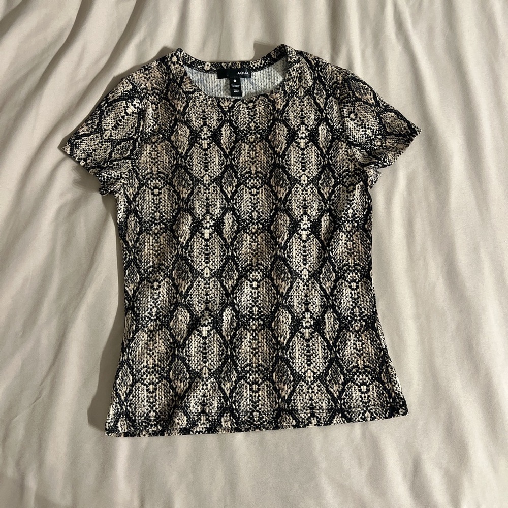Aqua Snakeskin Tee